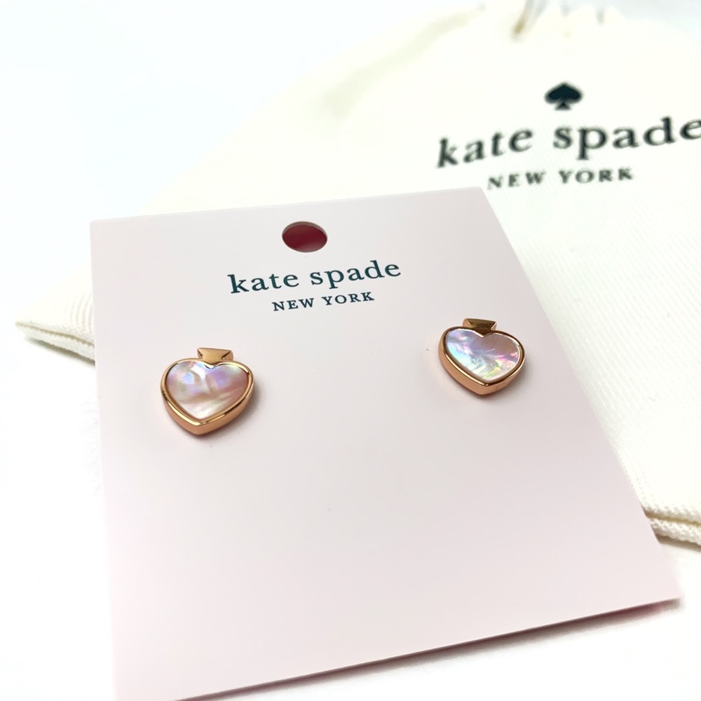 KS Spade Studs Rose Gold Blush Multi Earrings